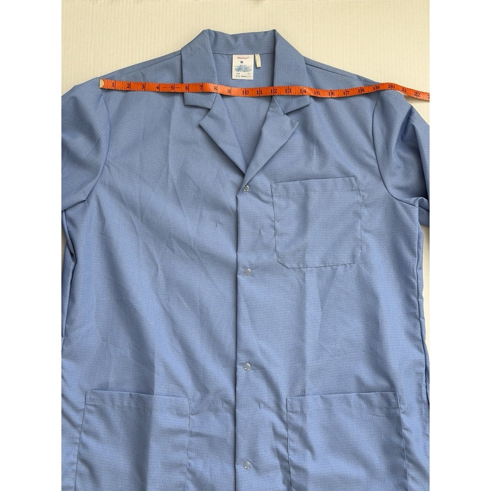 Worklon Micro-Stat ESD Lab Coat Medium NWOT Blue Anti Static Cleanroom 473 - Picture 5 of 11